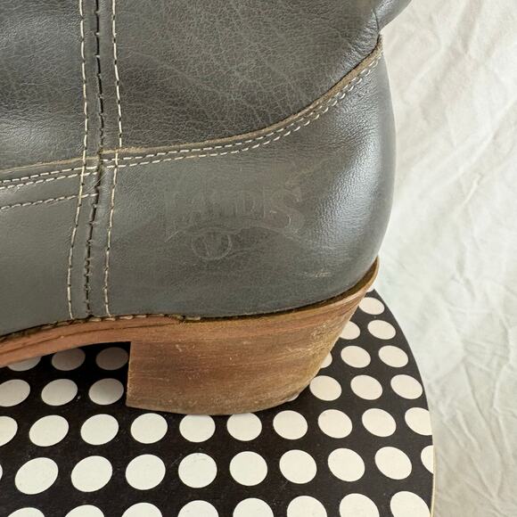 Landis Gray Leather Western Cowboy Boots Vintage Men\'s 9.5D ?? main image 7